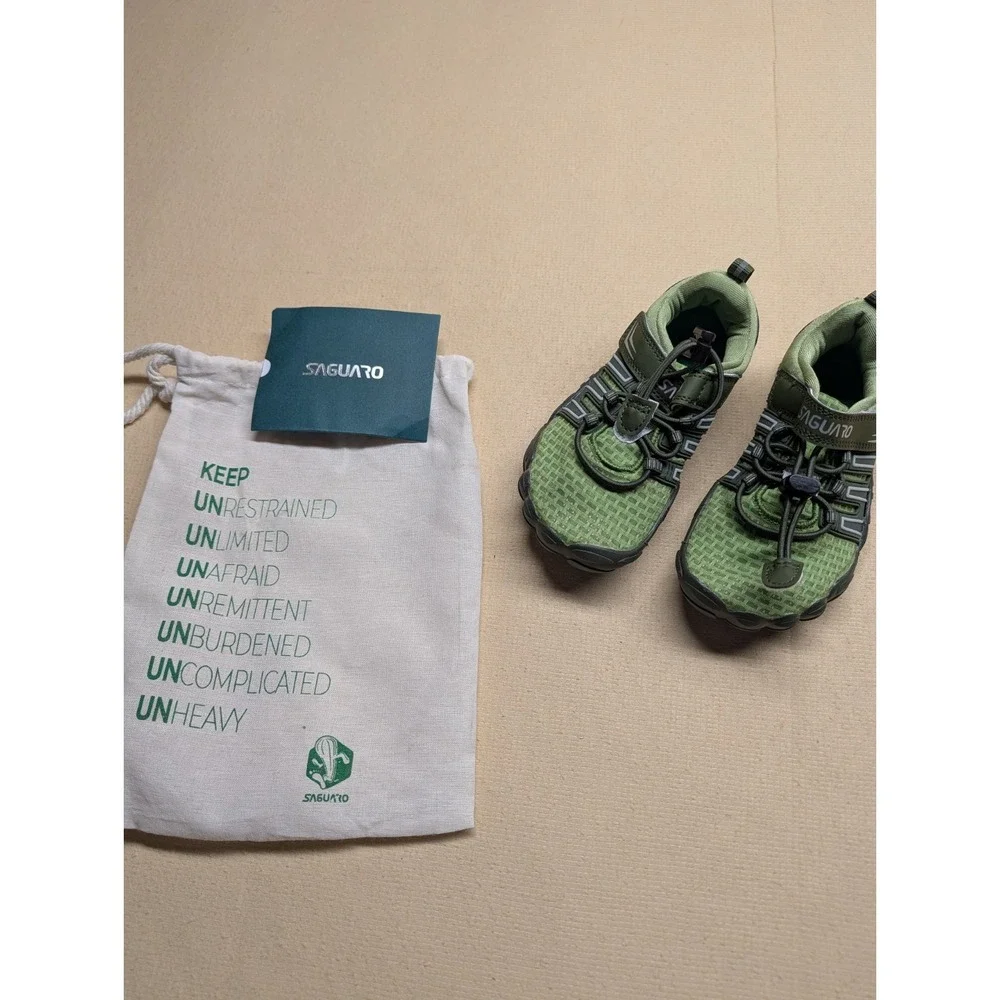 Saguaro Kid Barefoot Shoes Size 27 Green New In Bag With Stickers Water/Running